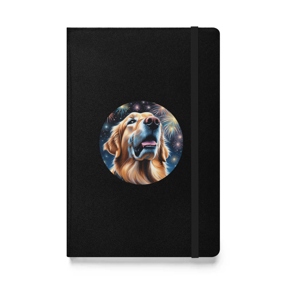 PugMug Custom Golden Retriever Hardcover Bound Notebook