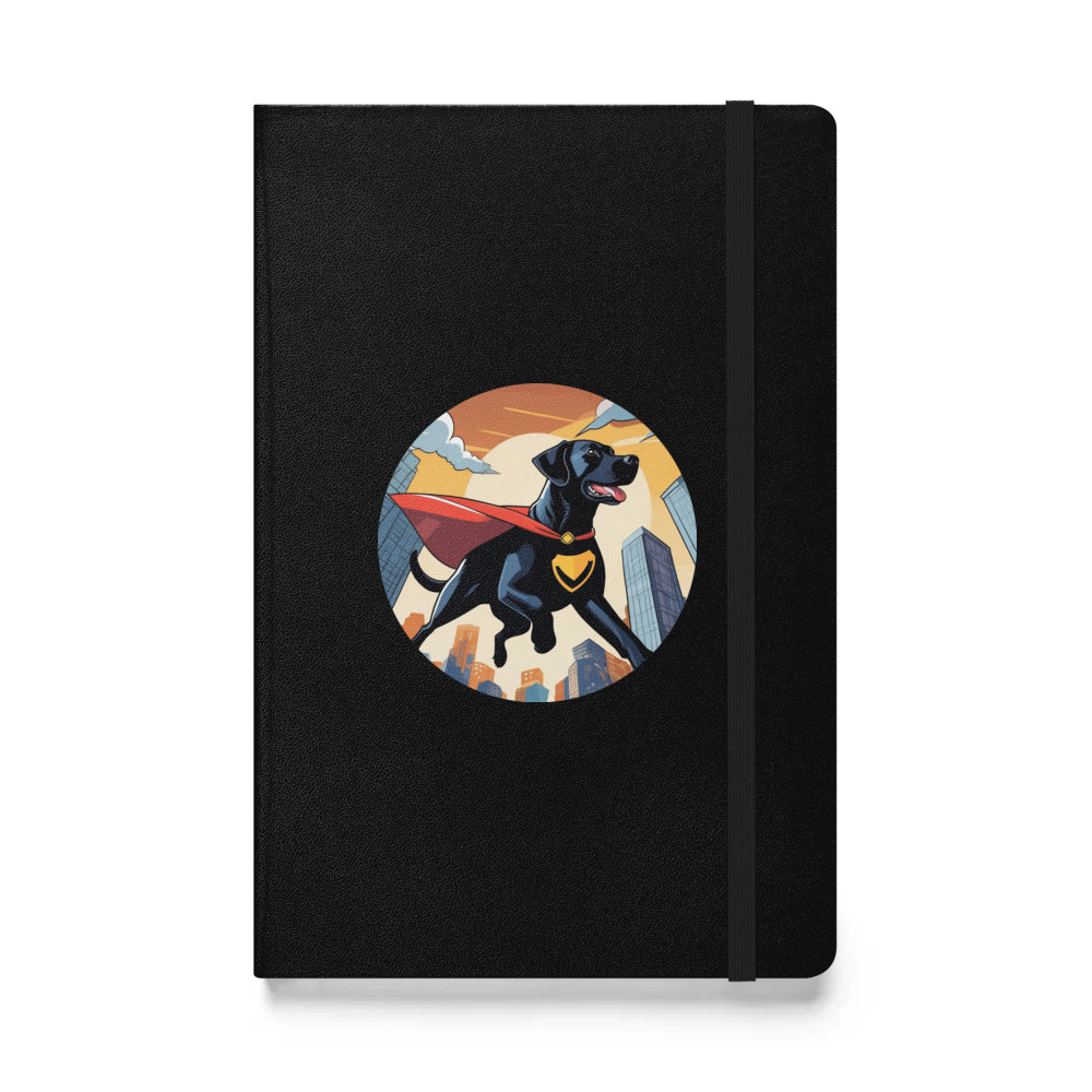 PugMug Custom Black Labrador Retriever Hardcover Bound Notebook