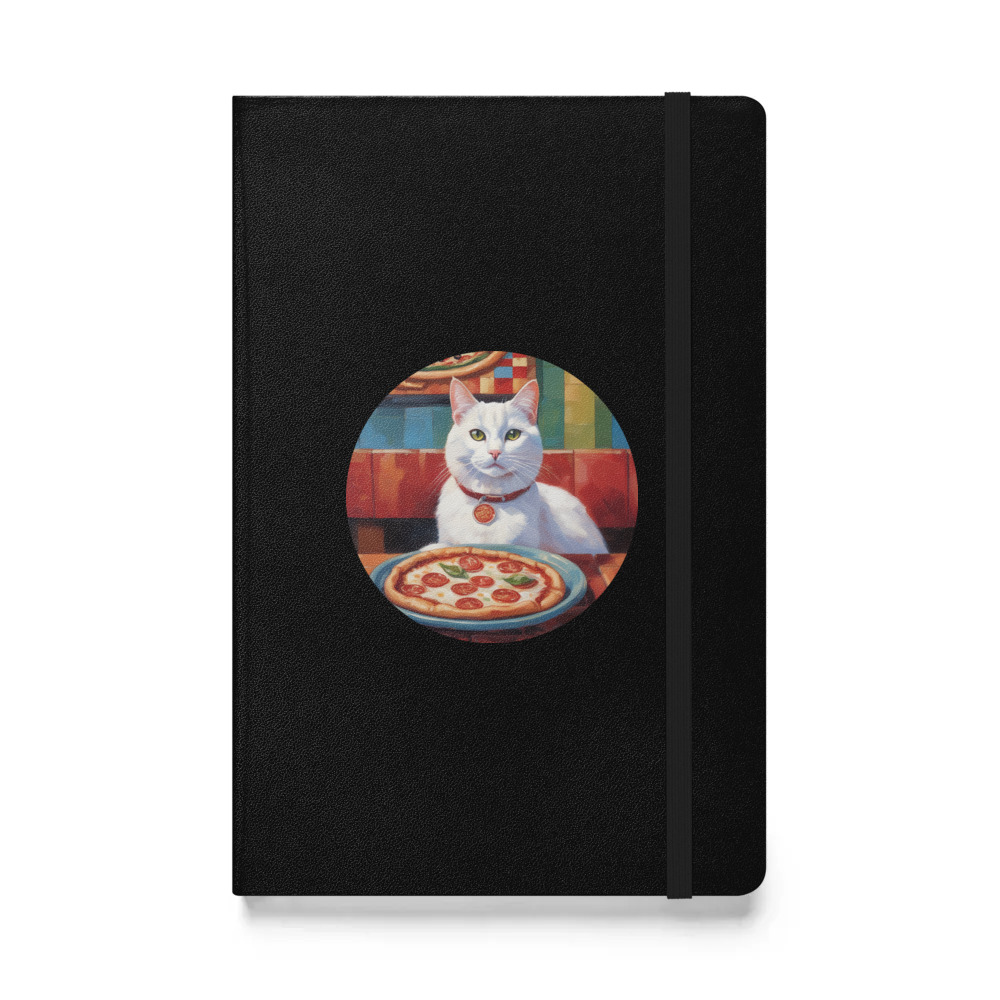 PugMug Custom White Companion Cat Hardcover Bound Notebook