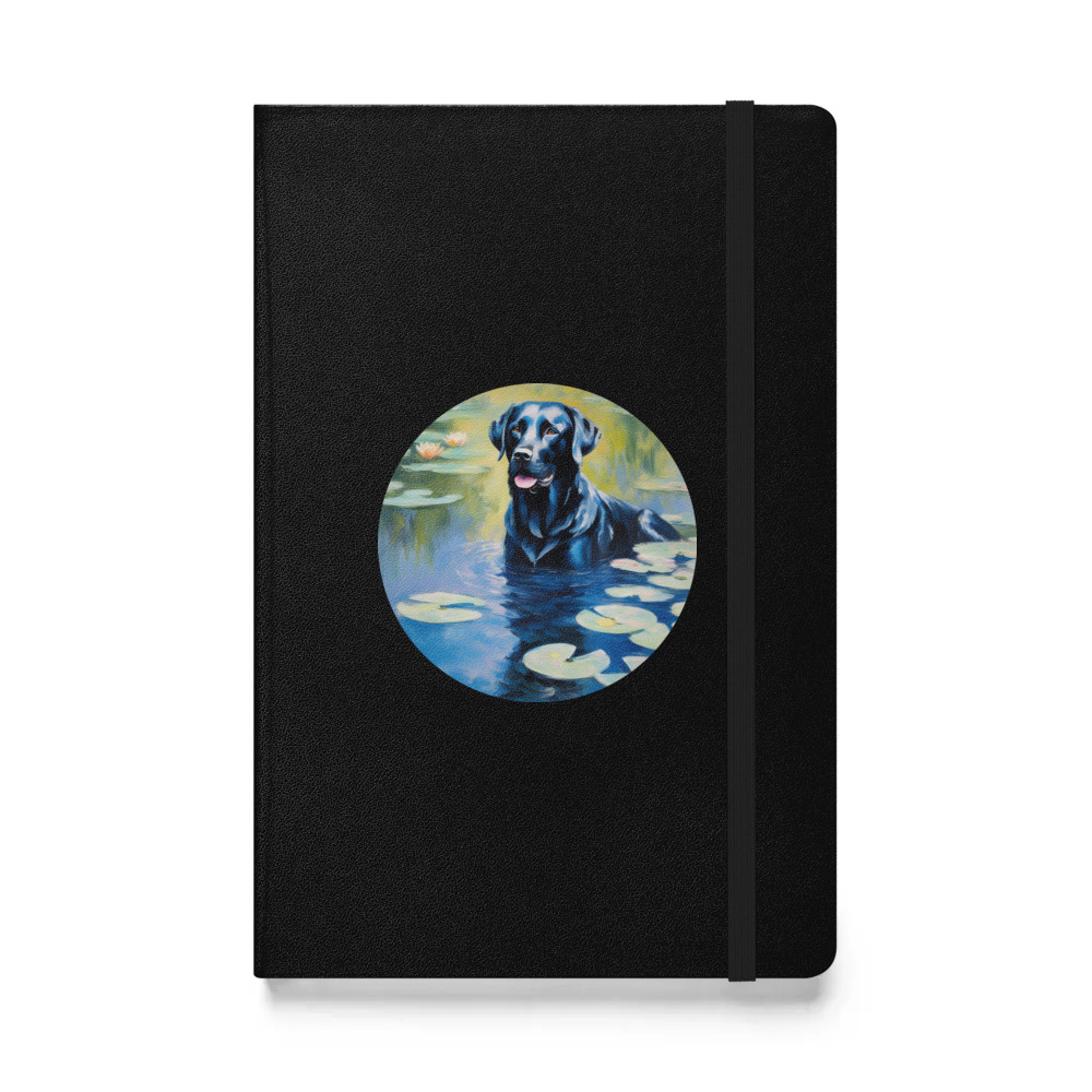 PugMug Custom Black Labrador Retriever Hardcover Bound Notebook