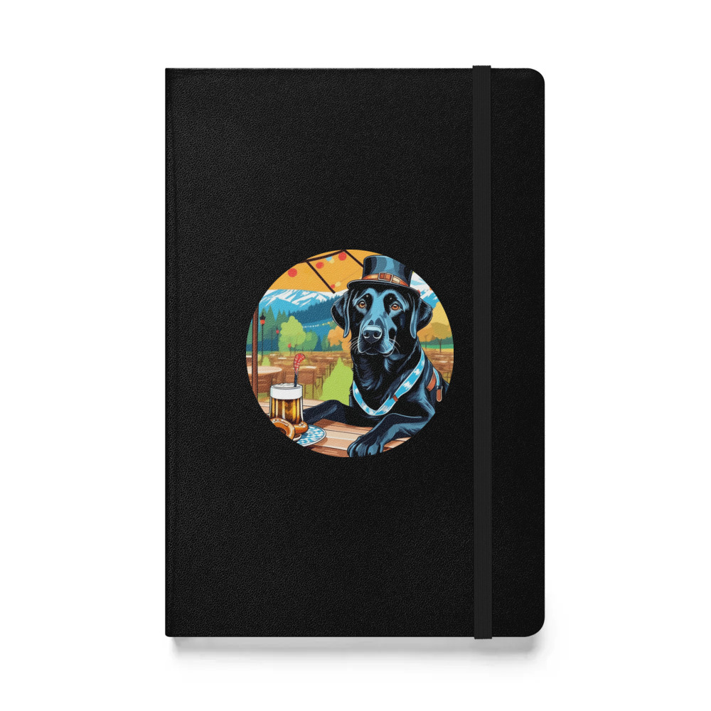 PugMug Custom Black Labrador Retriever Hardcover Bound Notebook