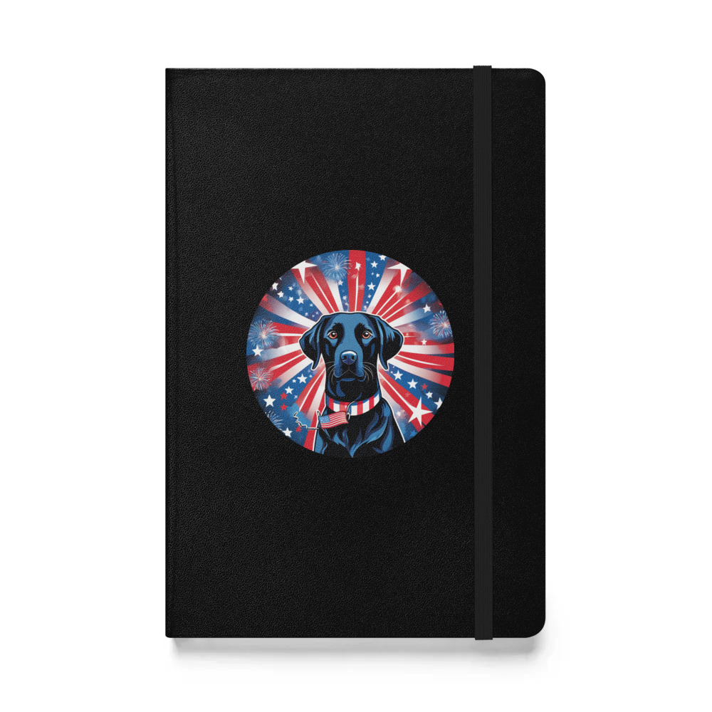 PugMug Custom Black Labrador Retriever Hardcover Bound Notebook