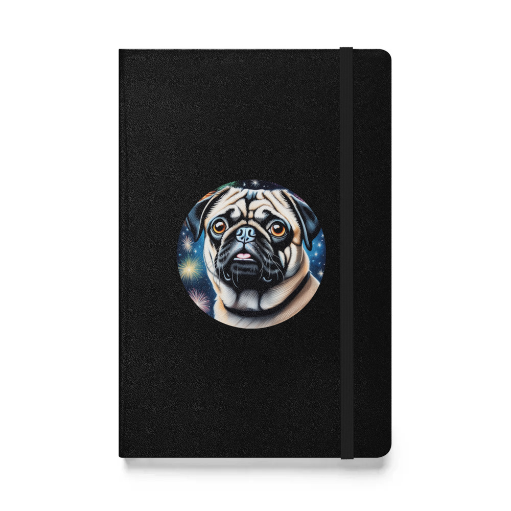 PugMug Custom Pug Hardcover Bound Notebook