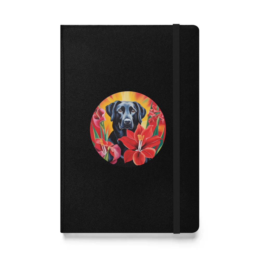 PugMug Custom Black Labrador Retriever Hardcover Bound Notebook