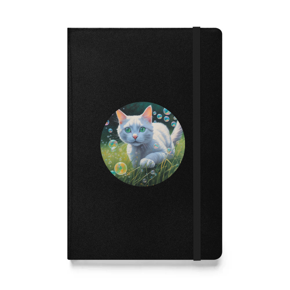 PugMug Custom White Companion Cat Hardcover Bound Notebook