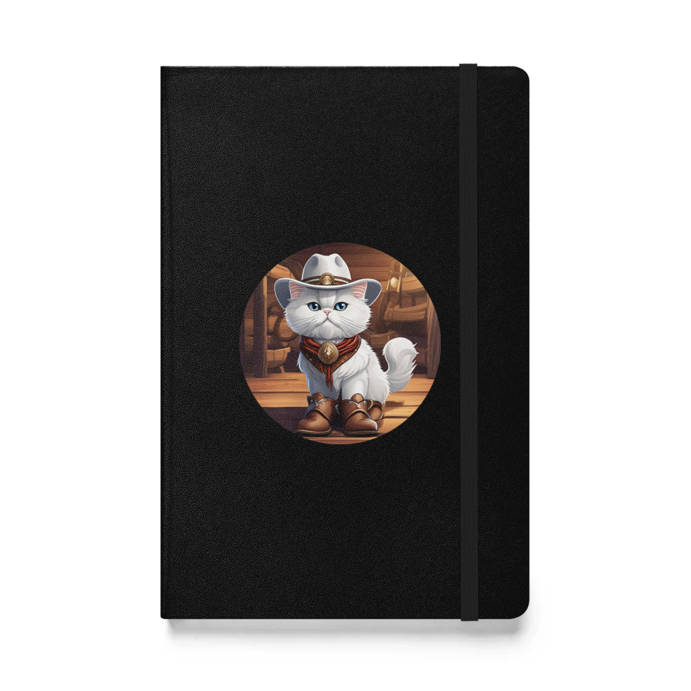 PugMug Custom White Persian Cat Hardcover Bound Notebook