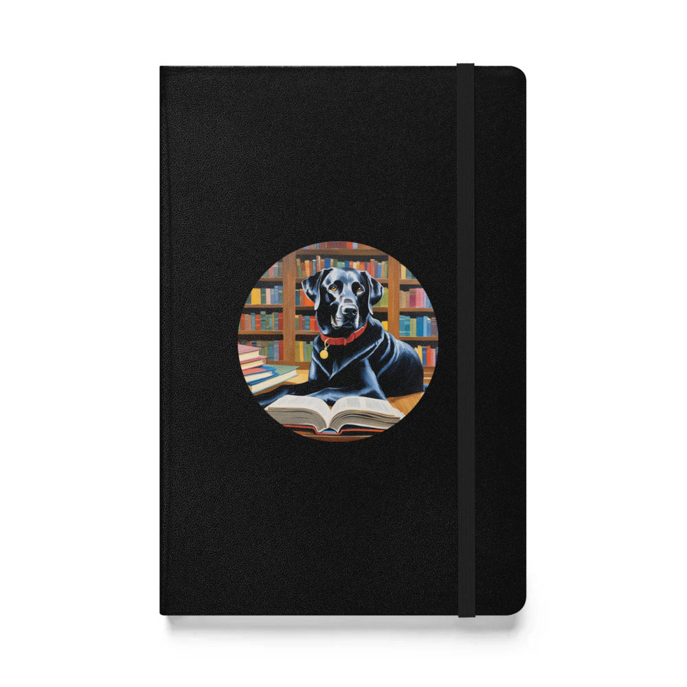 PugMug Custom Black Labrador Retriever Hardcover Bound Notebook
