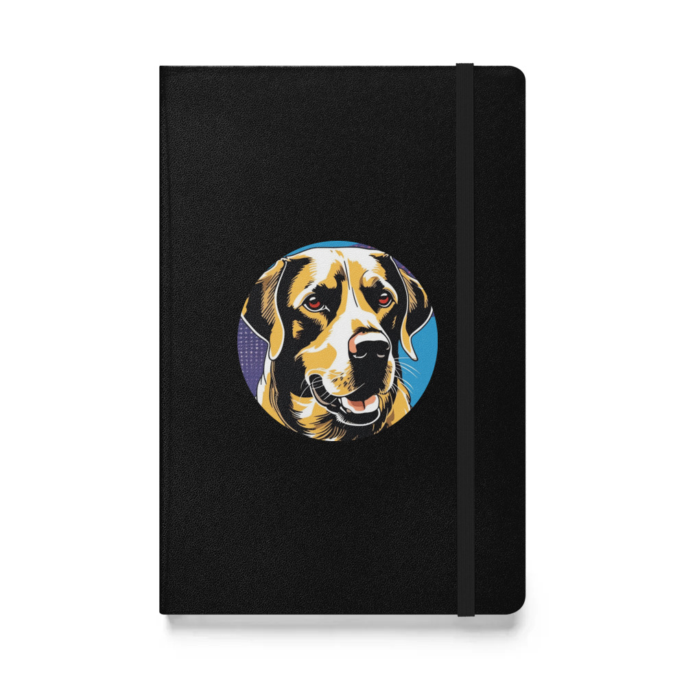 PugMug Custom Black Labrador Retriever Hardcover Bound Notebook