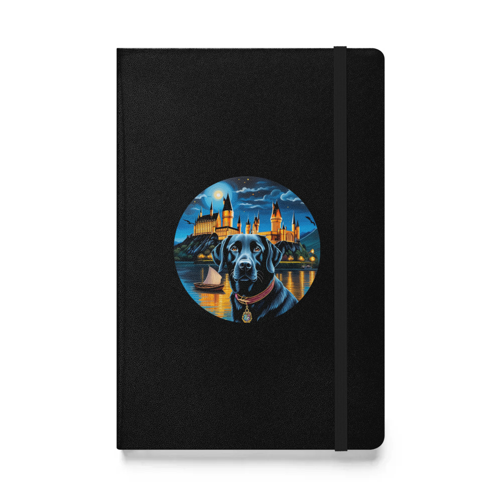 PugMug Custom Black Labrador Retriever Hardcover Bound Notebook