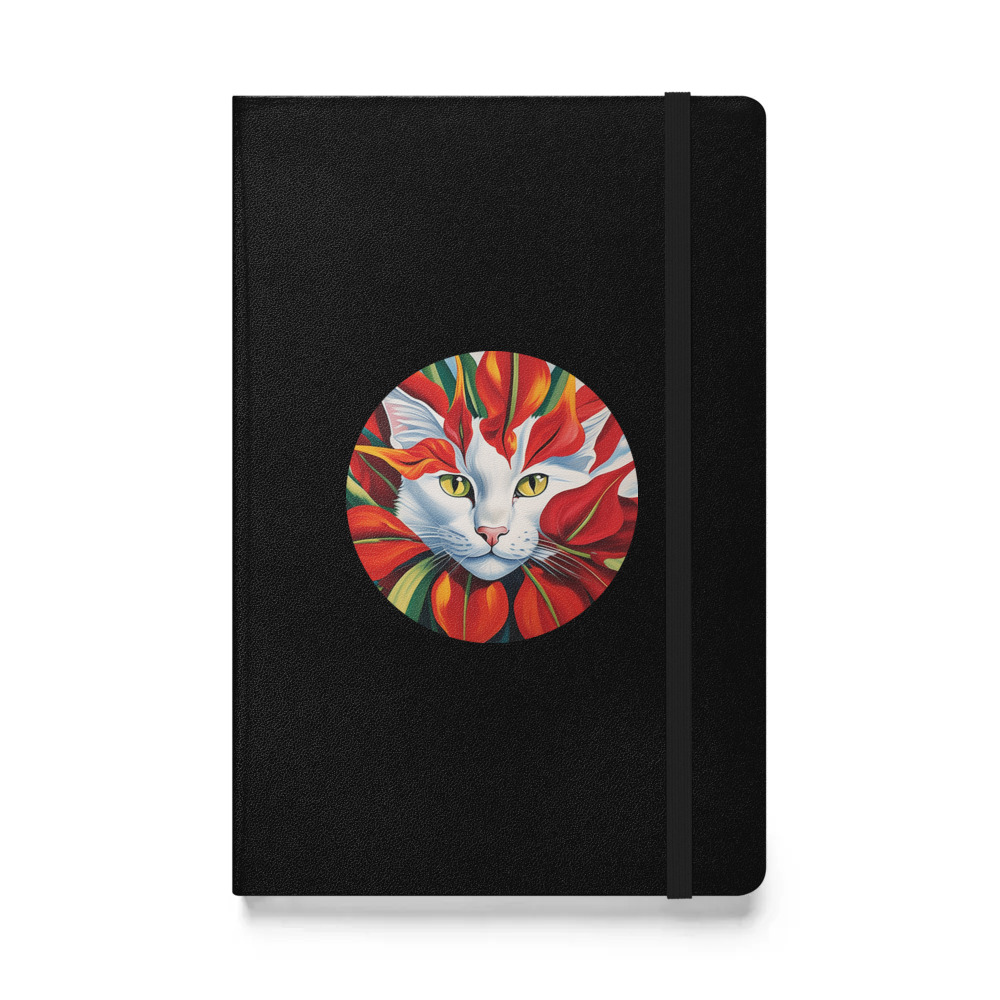 PugMug Custom White Companion Cat Hardcover Bound Notebook
