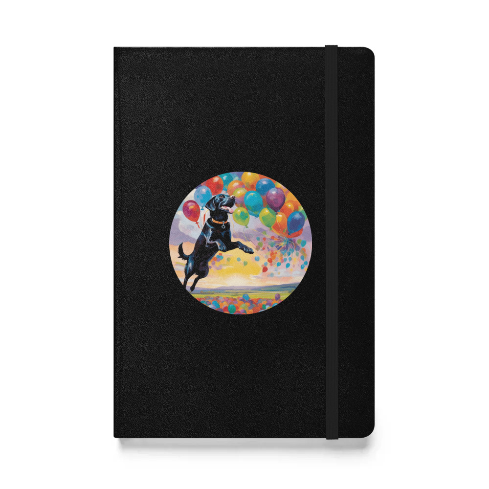 PugMug Custom Black Labrador Retriever Hardcover Bound Notebook