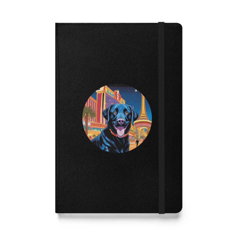 PugMug Custom Black Labrador Retriever Hardcover Bound Notebook