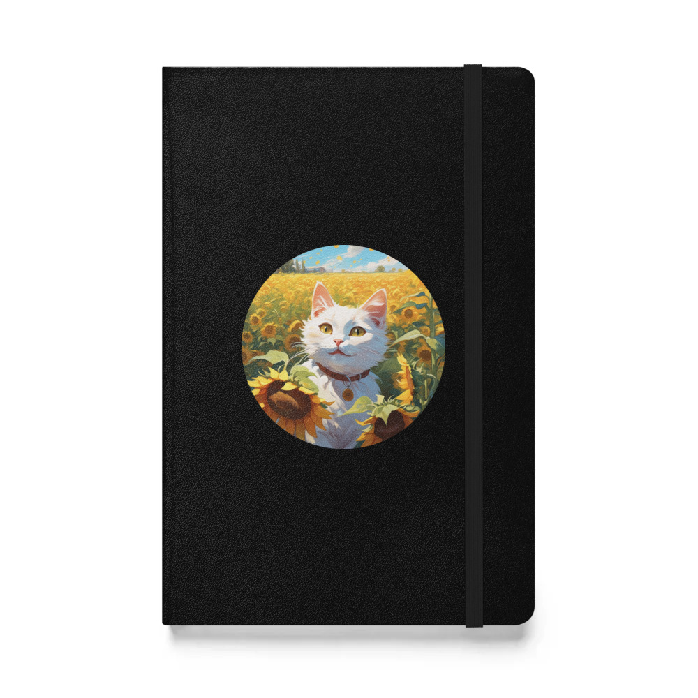 PugMug Custom White Companion Cat Hardcover Bound Notebook