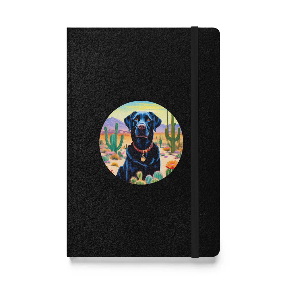 PugMug Custom Black Labrador Retriever Hardcover Bound Notebook