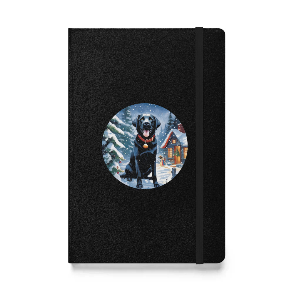 PugMug Custom Black Labrador Retriever Hardcover Bound Notebook