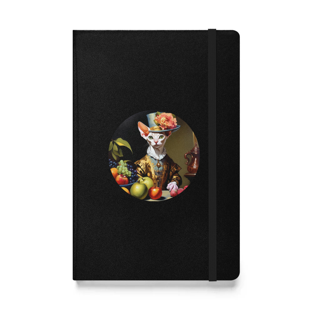 PugMug Custom Tabby Sphynx Cat Hardcover Bound Notebook