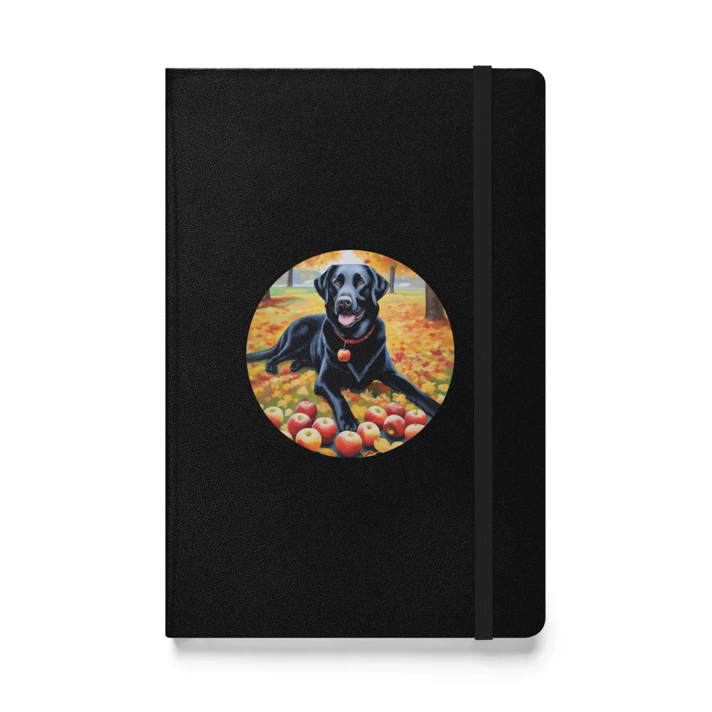 PugMug Custom Black Labrador Retriever Hardcover Bound Notebook