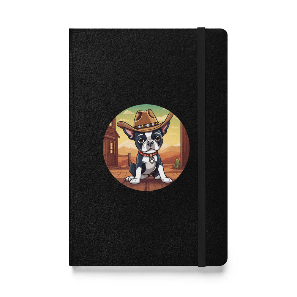 PugMug Custom Boston Terrier Hardcover Bound Notebook