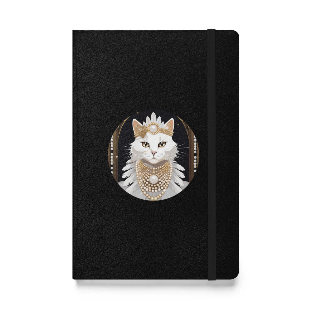 PugMug Custom White Companion Cat Hardcover Bound Notebook