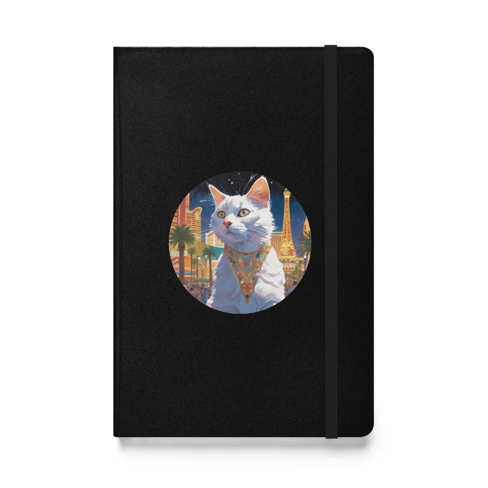 PugMug Custom White Companion Cat Hardcover Bound Notebook