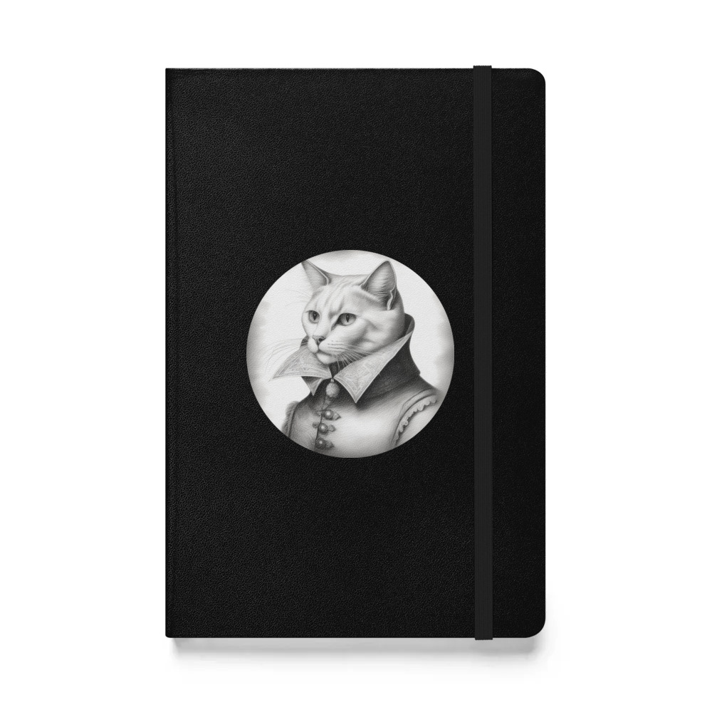 PugMug Custom White Companion Cat Hardcover Bound Notebook
