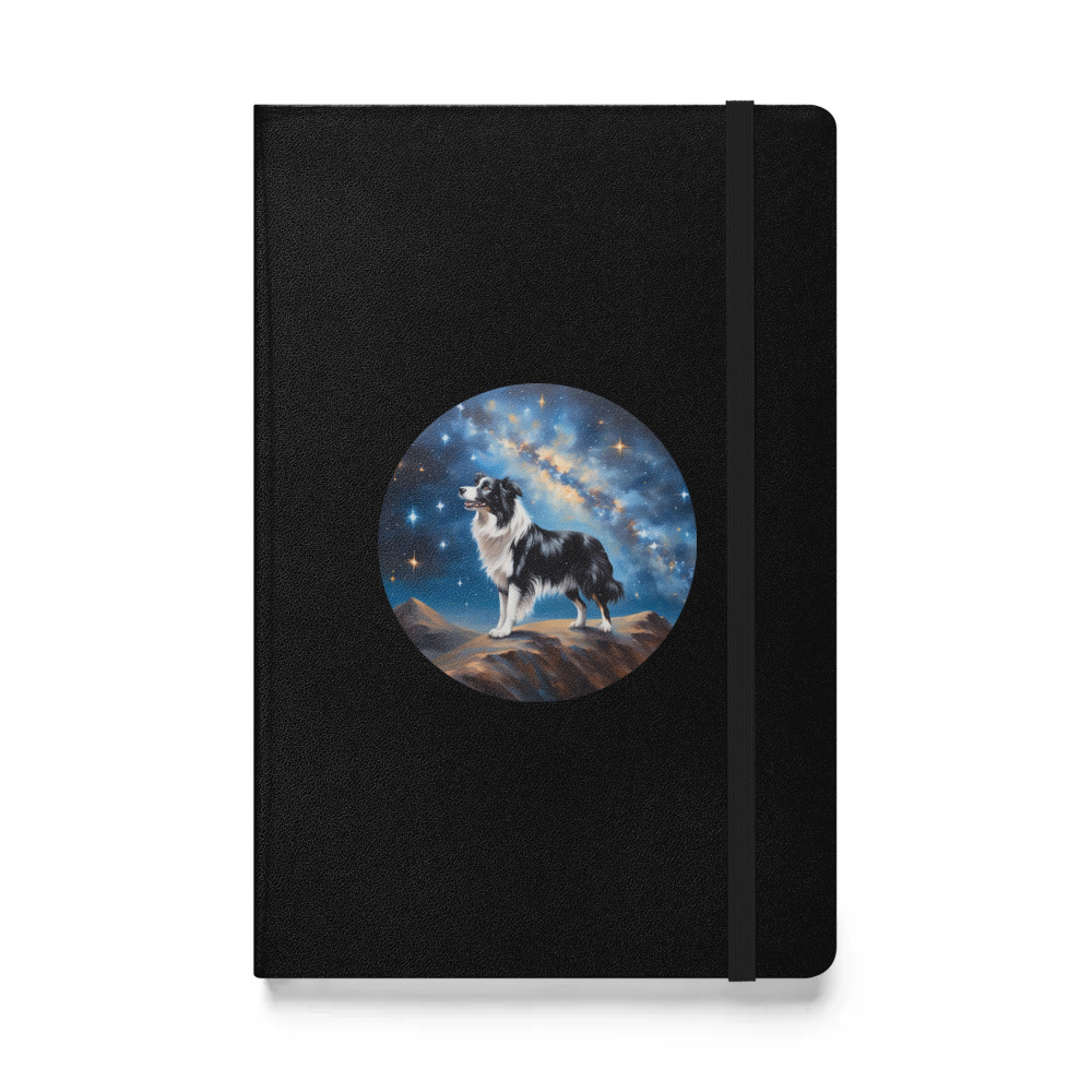 PugMug Custom Border Collie Hardcover Bound Notebook