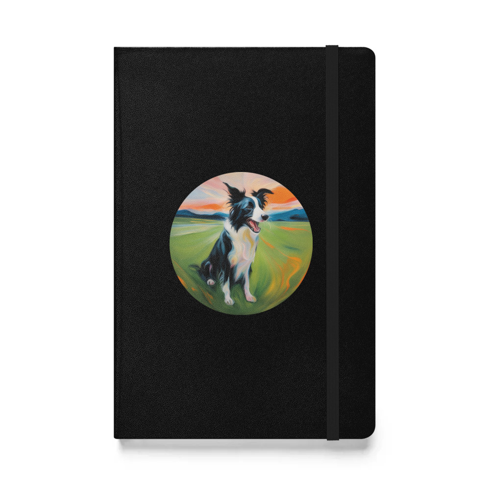 PugMug Custom Border Collie Hardcover Bound Notebook