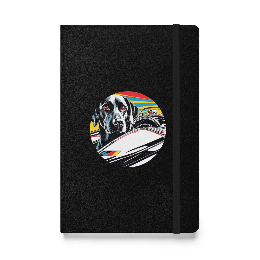 PugMug Custom Black Labrador Retriever Hardcover Bound Notebook