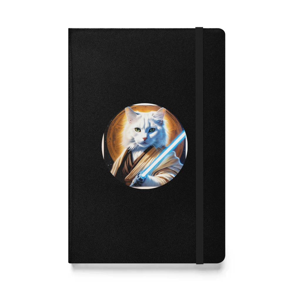 PugMug Custom White Companion Cat Hardcover Bound Notebook