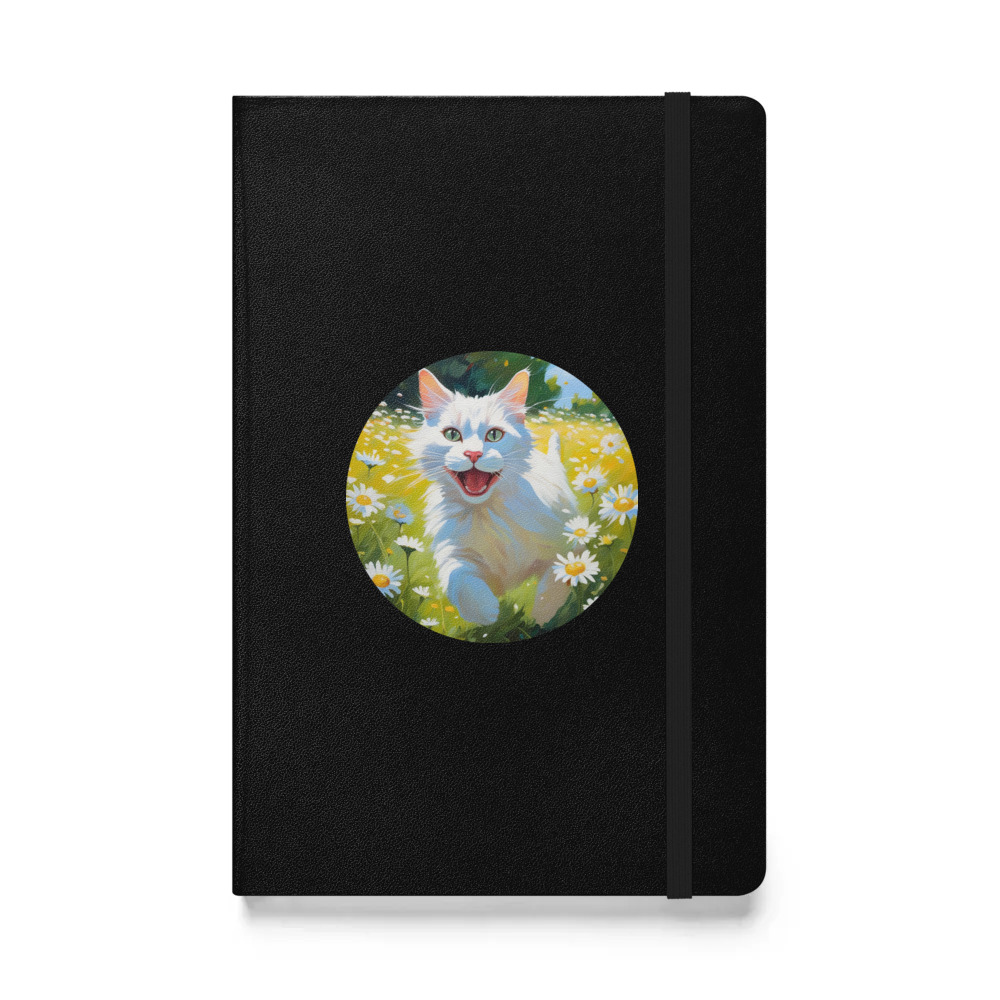 PugMug Custom White Companion Cat Hardcover Bound Notebook