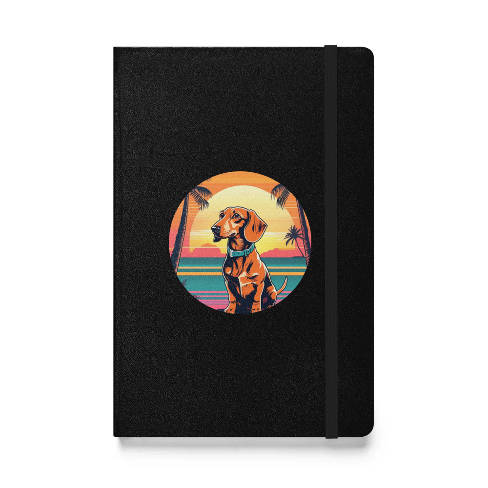 PugMug Custom Tan Dachshund Hardcover Bound Notebook