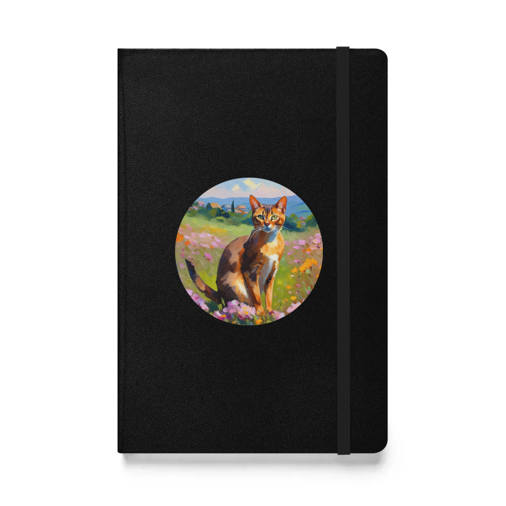 PugMug Custom Tabby Abyssinian Cat Hardcover Bound Notebook