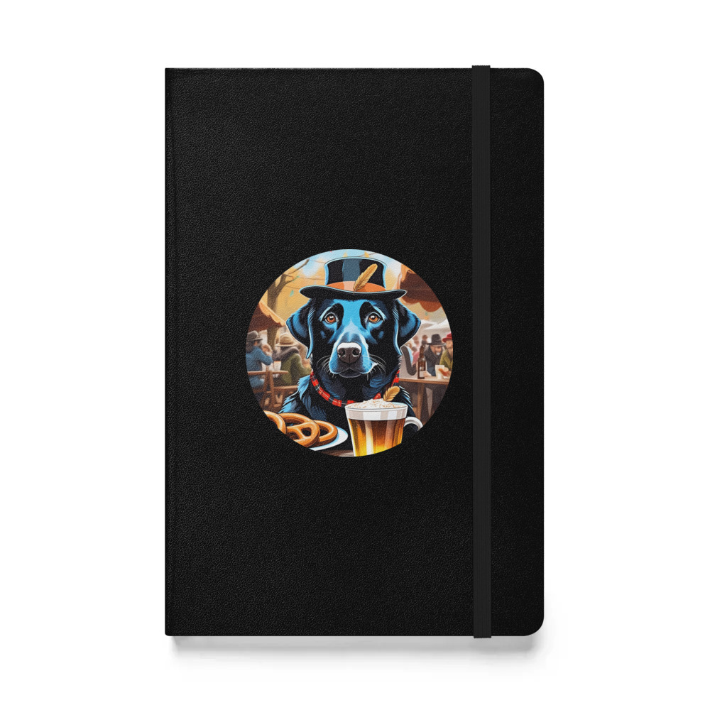 PugMug Custom Black Labrador Retriever Hardcover Bound Notebook