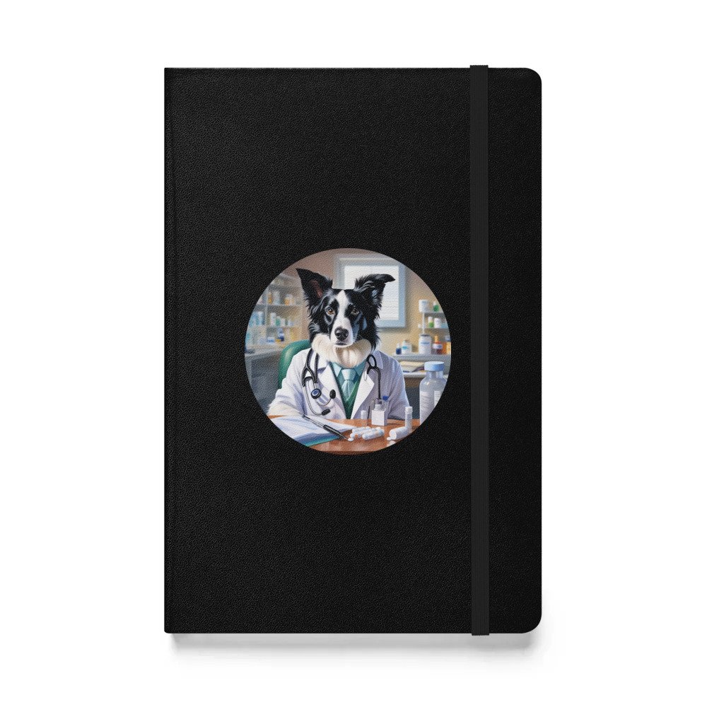 PugMug Custom Border Collie Hardcover Bound Notebook