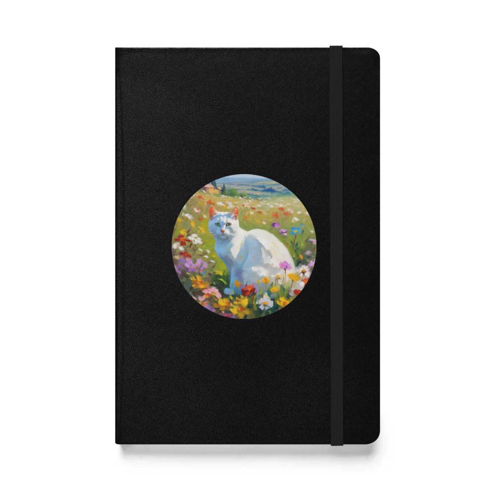 PugMug Custom White Exotic Cat Hardcover Bound Notebook