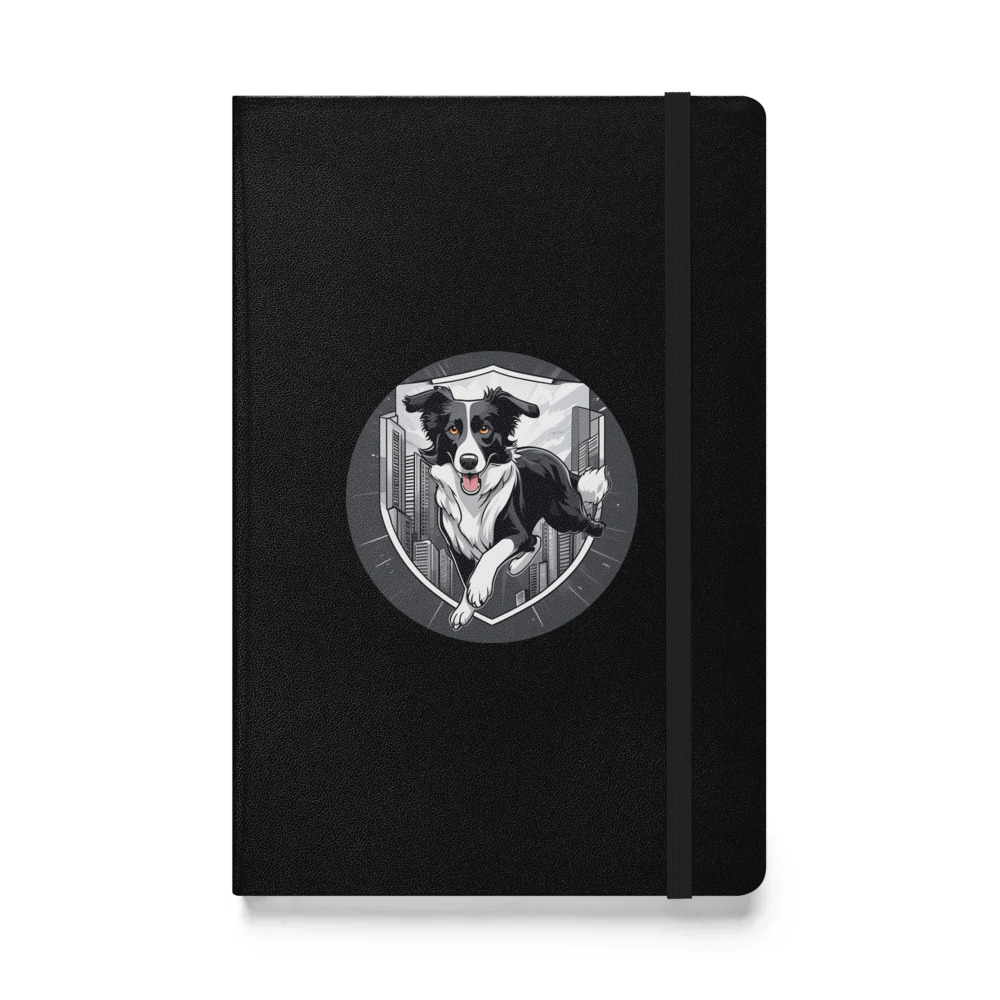 PugMug Custom Border Collie Hardcover Bound Notebook