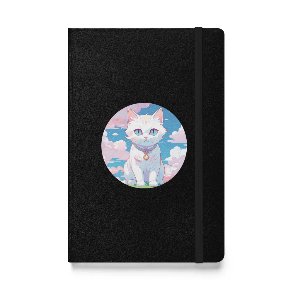 PugMug Custom White Companion Cat Hardcover Bound Notebook