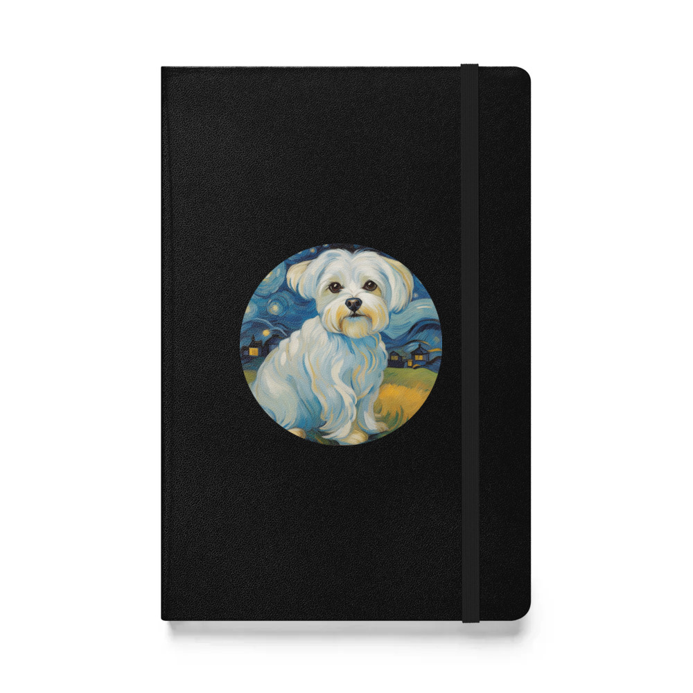 PugMug Custom Maltese Dog Hardcover Bound Notebook
