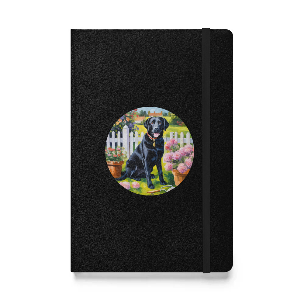 PugMug Custom Black Labrador Retriever Hardcover Bound Notebook