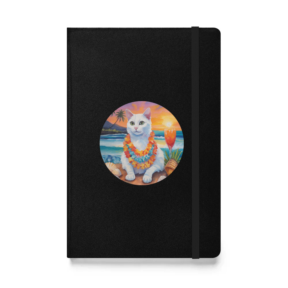 PugMug Custom White Companion Cat Hardcover Bound Notebook
