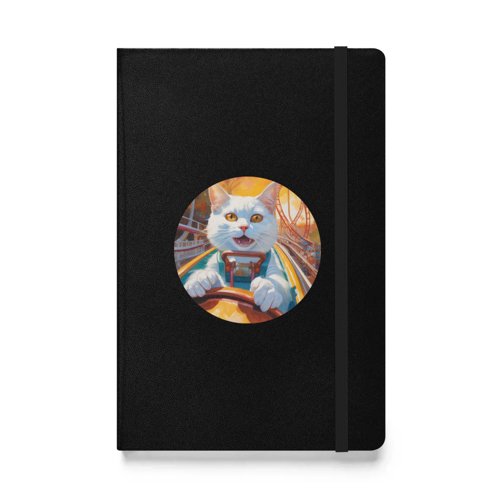 PugMug Custom White Companion Cat Hardcover Bound Notebook