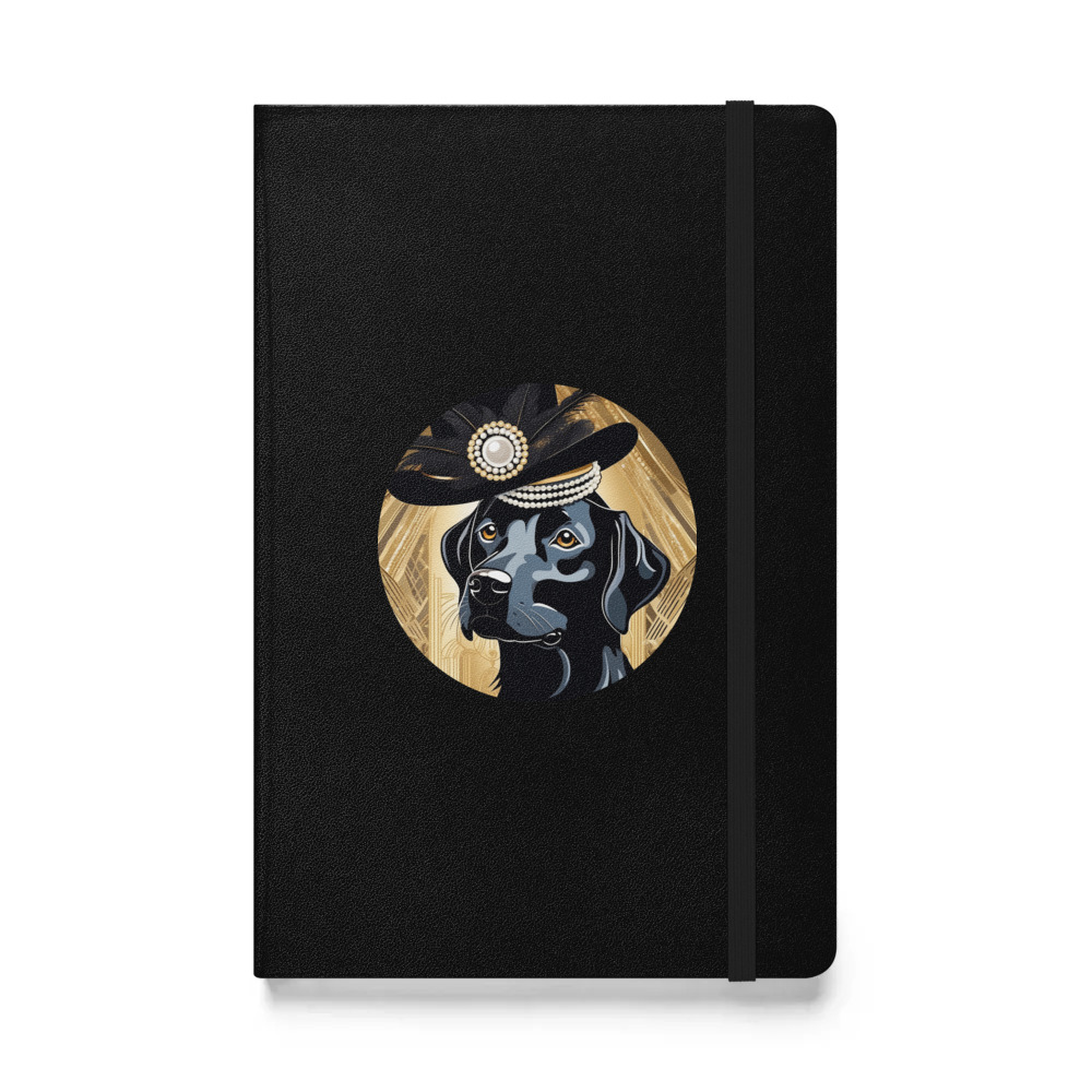 PugMug Custom Black Labrador Retriever Hardcover Bound Notebook