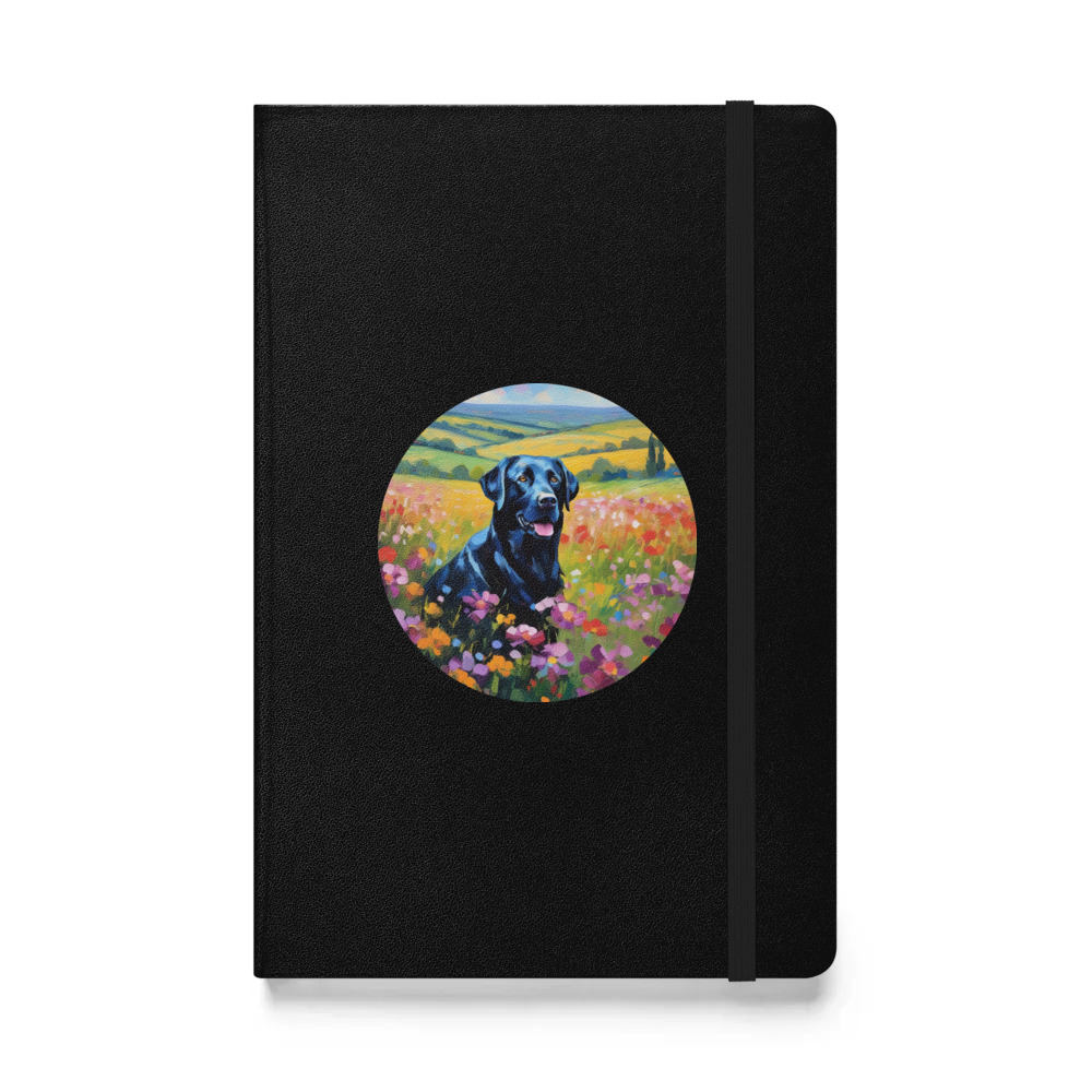 PugMug Custom Black Labrador Retriever Hardcover Bound Notebook