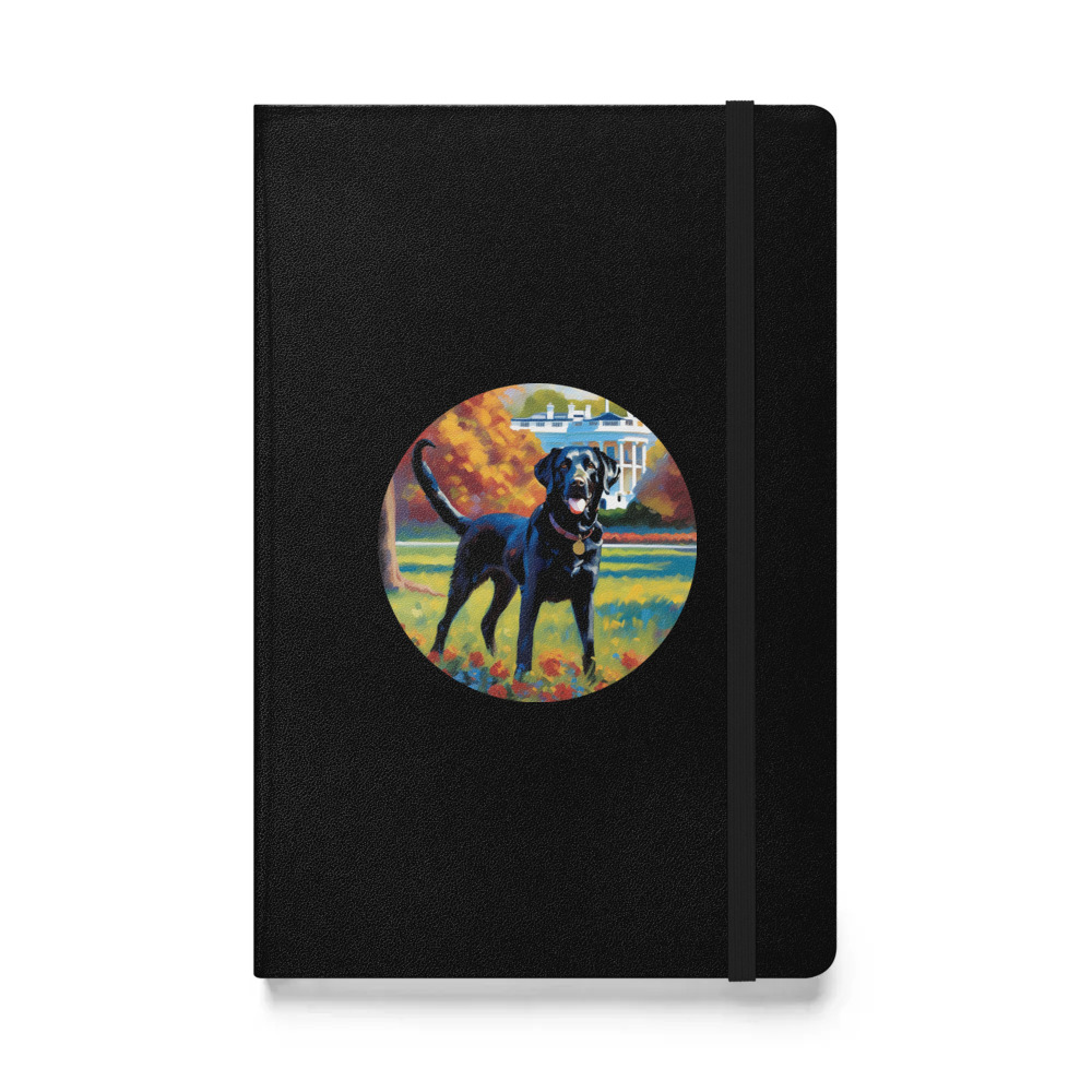 PugMug Custom Black Labrador Retriever Hardcover Bound Notebook