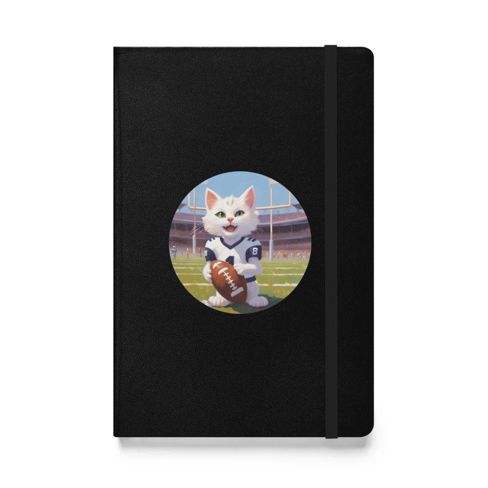 PugMug Custom White Companion Cat Hardcover Bound Notebook