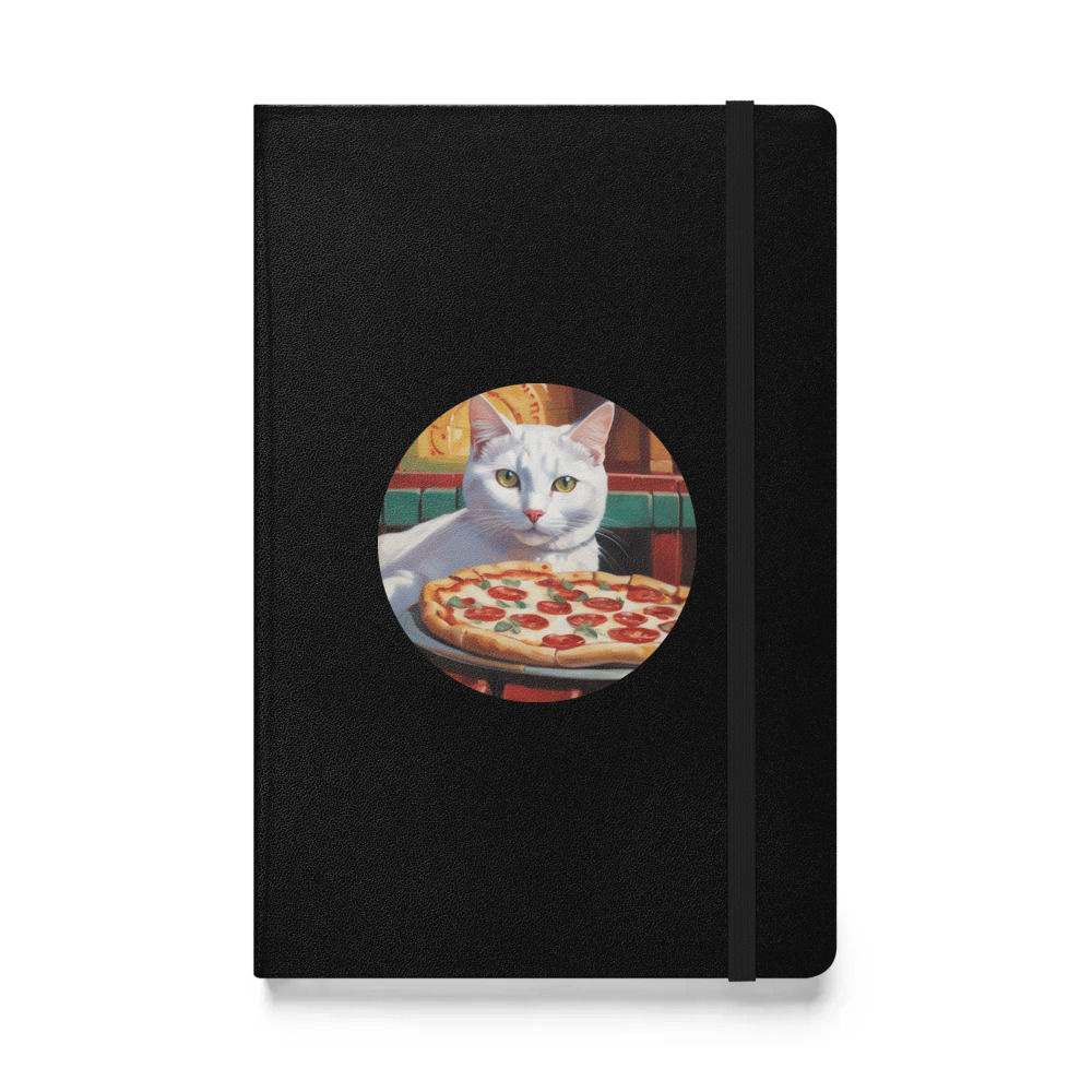 PugMug Custom White Companion Cat Hardcover Bound Notebook