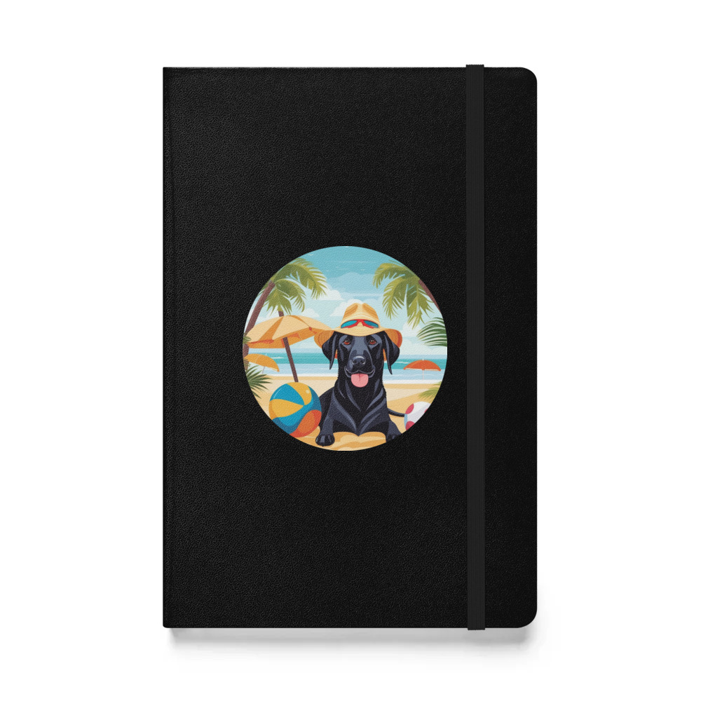 PugMug Custom Black Labrador Retriever Hardcover Bound Notebook