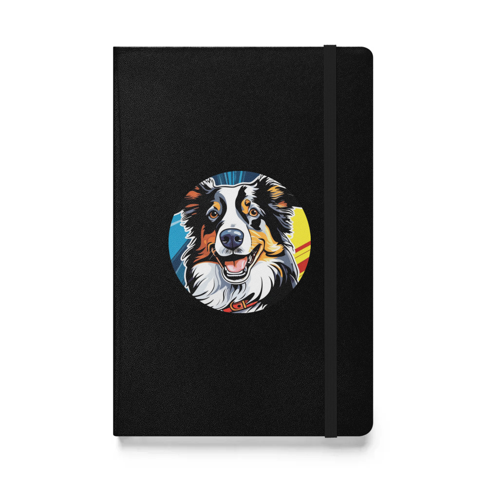 PugMug Custom Border Collie Hardcover Bound Notebook