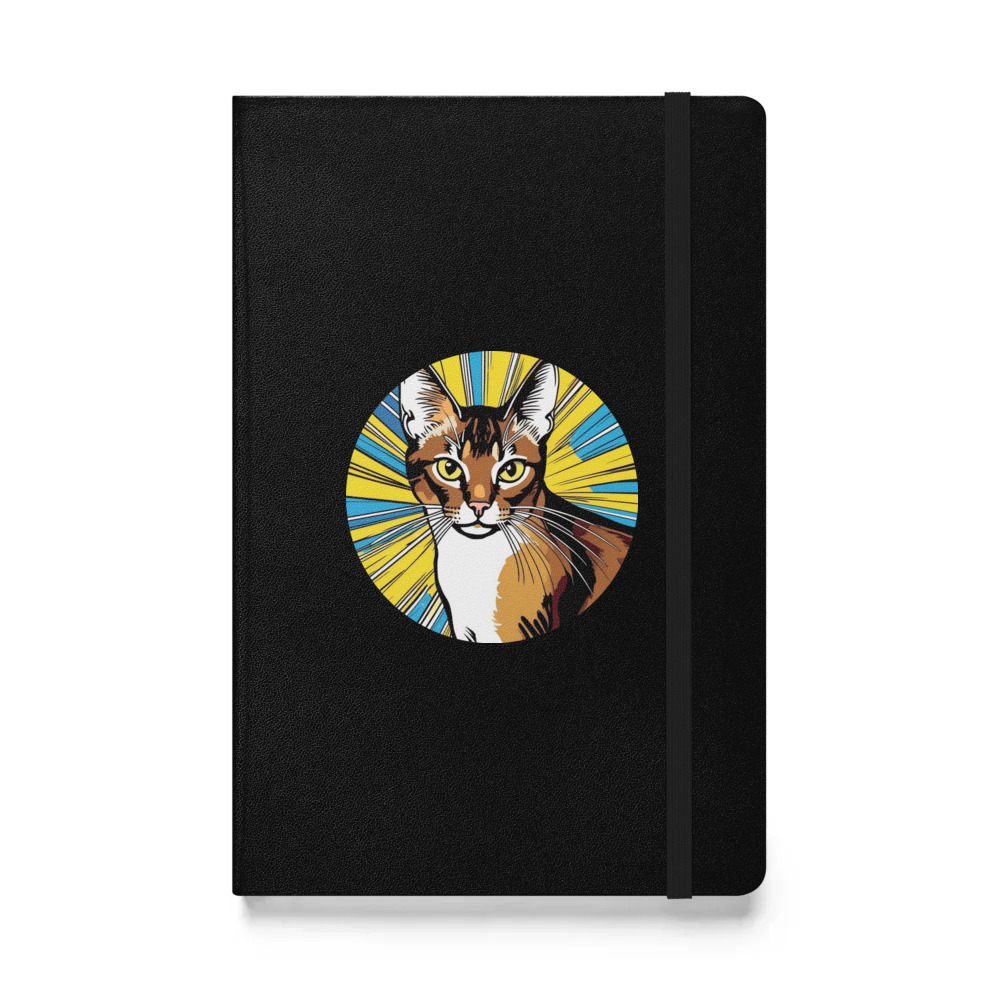 PugMug Custom Tabby Abyssinian Cat Hardcover Bound Notebook