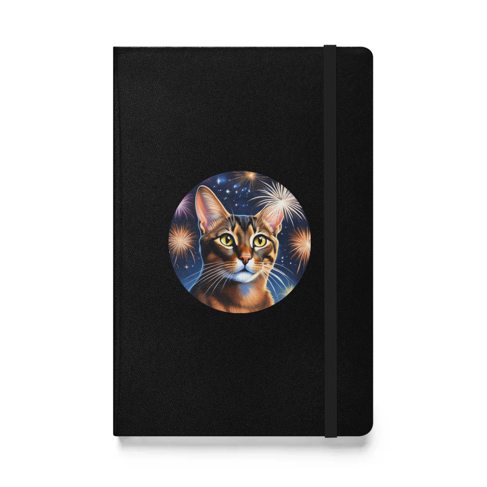PugMug Custom Tabby Abyssinian Cat Hardcover Bound Notebook